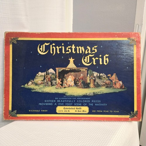 Vtg christmas crib nativity - christmas,