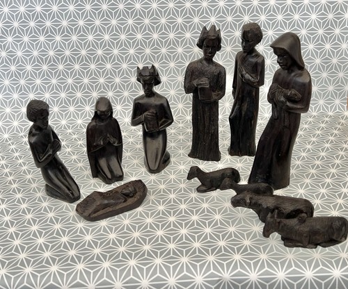 Vintage hand carved wooden - hand,